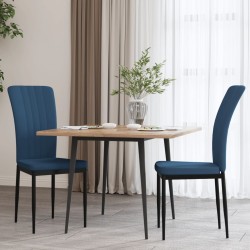 vidaXL Esszimmerstühle 2 Stk. Blau Samt