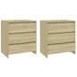 vidaXL 3-tlg. Sideboard Sonoma-Eiche Holzwerkstoff vidaXL 3-tlg. Sideboard Sonoma-Eiche Holzwerkstoff