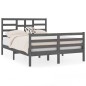 vidaXL Massivholzbett Grau 120x190 cm vidaXL Massivholzbett Grau 120x190 cm