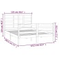 vidaXL Massivholzbett Grau 120x190 cm vidaXL Massivholzbett Grau 120x190 cm