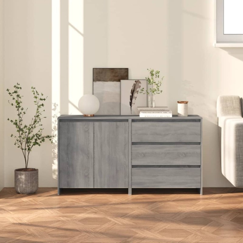 vidaXL 2-tlg. Sideboard Grau Sonoma Holzwerkstoff vidaXL 2-tlg. Sideboard Grau Sonoma Holzwerkstoff