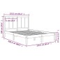 vidaXL Massivholzbett Grau Kiefer 150x200 cm vidaXL Massivholzbett Grau Kiefer 150x200 cm