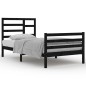 vidaXL Massivholzbett Schwarz 100x200 cm vidaXL Massivholzbett Schwarz 100x200 cm