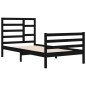 vidaXL Massivholzbett Schwarz 100x200 cm vidaXL Massivholzbett Schwarz 100x200 cm