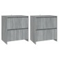 vidaXL Sideboards 2 Stk. Grau Sonoma 70x41x75 cm Holzwerkstoff vidaXL Sideboards 2 Stk. Grau Sonoma 70x41x75 cm Holzwerkstoff