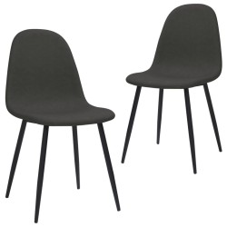 Esszimmerstühle 2 Stk. 45x54,5x87 cm Schwarz Kunstleder