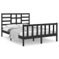 vidaXL Massivholzbett Schwarz 120x190 cm vidaXL Massivholzbett Schwarz 120x190 cm