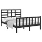 vidaXL Massivholzbett Schwarz 120x190 cm vidaXL Massivholzbett Schwarz 120x190 cm
