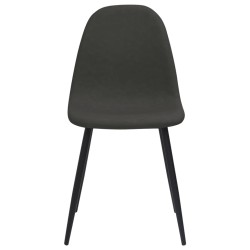 Esszimmerstühle 2 Stk. 45x54,5x87 cm Schwarz Kunstleder