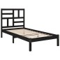 vidaXL Massivholzbett Schwarz 100x200 cm vidaXL Massivholzbett Schwarz 100x200 cm