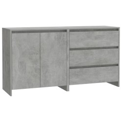 vidaXL 2-tlg. Sideboard Betongrau Holzwerkstoff