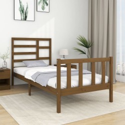 vidaXL Massivholzbett Honigbraun 75x190 cm