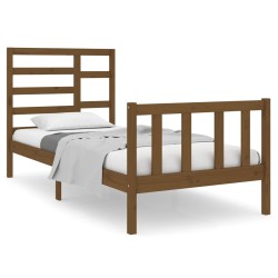 vidaXL Massivholzbett Honigbraun 75x190 cm