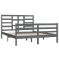 vidaXL Massivholzbett Grau 150x200 cm vidaXL Massivholzbett Grau 150x200 cm