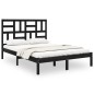 vidaXL Massivholzbett Schwarz 120x200 cm vidaXL Massivholzbett Schwarz 120x200 cm