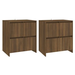 vidaXL Sideboards 2 Stk. Eiche Braun 70x41x75 cm Holzwerkstoff