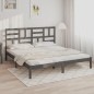 vidaXL Massivholzbett Grau 200x200 cm vidaXL Massivholzbett Grau 200x200 cm