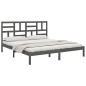vidaXL Massivholzbett Grau 200x200 cm vidaXL Massivholzbett Grau 200x200 cm