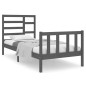 vidaXL Massivholzbett Grau 90x190 cm vidaXL Massivholzbett Grau 90x190 cm