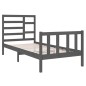 vidaXL Massivholzbett Grau 90x190 cm vidaXL Massivholzbett Grau 90x190 cm