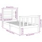 vidaXL Massivholzbett Grau 90x190 cm vidaXL Massivholzbett Grau 90x190 cm