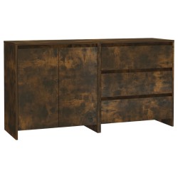 vidaXL 2-tlg. Sideboard Räuchereiche Holzwerkstoff