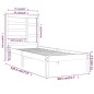 vidaXL Massivholzbett Honigbraun 75x190 cm vidaXL Massivholzbett Honigbraun 75x190 cm