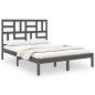 vidaXL Massivholzbett Grau 140x190 cm vidaXL Massivholzbett Grau 140x190 cm