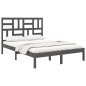 vidaXL Massivholzbett Grau 140x190 cm vidaXL Massivholzbett Grau 140x190 cm