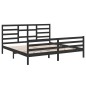 vidaXL Massivholzbett Schwarz 200x200 cm vidaXL Massivholzbett Schwarz 200x200 cm