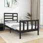 vidaXL Massivholzbett Schwarz 75x190 cm vidaXL Massivholzbett Schwarz 75x190 cm