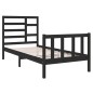 vidaXL Massivholzbett Schwarz 90x190 cm vidaXL Massivholzbett Schwarz 90x190 cm