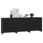vidaXL 3-tlg. Sideboard Schwarz Holzwerkstoff vidaXL 3-tlg. Sideboard Schwarz Holzwerkstoff