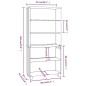 vidaXL Highboard HAMAR Massivholz Kiefer Dunkelgrau vidaXL Highboard HAMAR Massivholz Kiefer Dunkelgrau