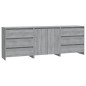 vidaXL 3-tlg. Sideboard Grau Sonoma Holzwerkstoff vidaXL 3-tlg. Sideboard Grau Sonoma Holzwerkstoff