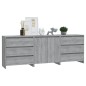 vidaXL 3-tlg. Sideboard Grau Sonoma Holzwerkstoff vidaXL 3-tlg. Sideboard Grau Sonoma Holzwerkstoff