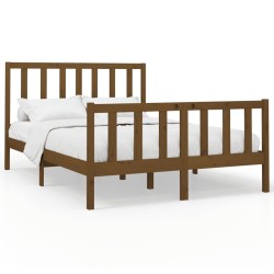 vidaXL Massivholzbett Honigbraun 120x200 cm