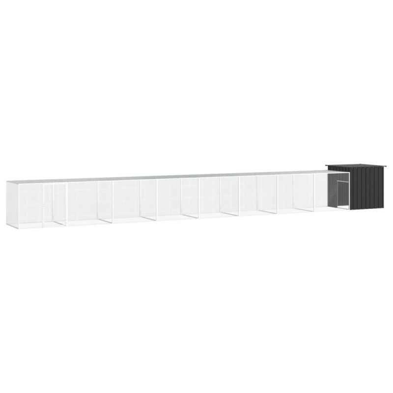 vidaXL Hühnerkäfig Anthrazit 900x91x100 cm Verzinkter Stahl vidaXL Hühnerkäfig Anthrazit 900x91x100 cm Verzinkter Stahl