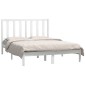 vidaXL Massivholzbett Weiß Kiefer 135x190 cm vidaXL Massivholzbett Weiß Kiefer 135x190 cm