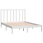 vidaXL Massivholzbett Weiß Kiefer 135x190 cm vidaXL Massivholzbett Weiß Kiefer 135x190 cm