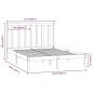 vidaXL Massivholzbett Weiß Kiefer 135x190 cm vidaXL Massivholzbett Weiß Kiefer 135x190 cm
