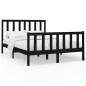 vidaXL Massivholzbett Schwarz Kiefer 140x190 cm vidaXL Massivholzbett Schwarz Kiefer 140x190 cm
