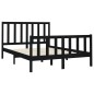 vidaXL Massivholzbett Schwarz Kiefer 140x190 cm vidaXL Massivholzbett Schwarz Kiefer 140x190 cm