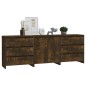 vidaXL 3-tlg. Sideboard Räuchereiche Holzwerkstoff vidaXL 3-tlg. Sideboard Räuchereiche Holzwerkstoff