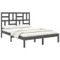 vidaXL Massivholzbett Grau 160x200 cm vidaXL Massivholzbett Grau 160x200 cm