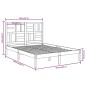 vidaXL Massivholzbett Grau 160x200 cm vidaXL Massivholzbett Grau 160x200 cm