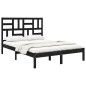 vidaXL Massivholzbett Schwarz 120x190 cm vidaXL Massivholzbett Schwarz 120x190 cm