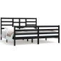 vidaXL Massivholzbett Schwarz 180x200 cm vidaXL Massivholzbett Schwarz 180x200 cm