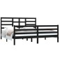 vidaXL Massivholzbett Schwarz 180x200 cm vidaXL Massivholzbett Schwarz 180x200 cm