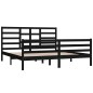 vidaXL Massivholzbett Schwarz 180x200 cm vidaXL Massivholzbett Schwarz 180x200 cm